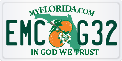 FL license plate EMCG32