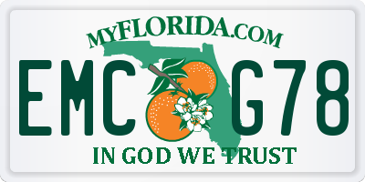 FL license plate EMCG78