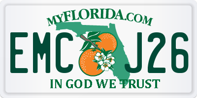 FL license plate EMCJ26