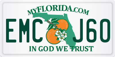 FL license plate EMCJ60