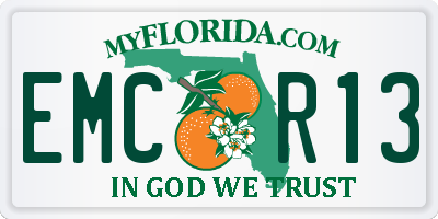 FL license plate EMCR13