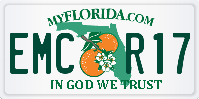 FL license plate EMCR17