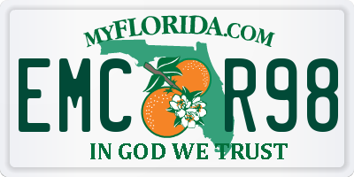 FL license plate EMCR98
