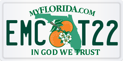 FL license plate EMCT22