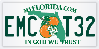 FL license plate EMCT32