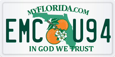 FL license plate EMCU94