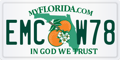 FL license plate EMCW78