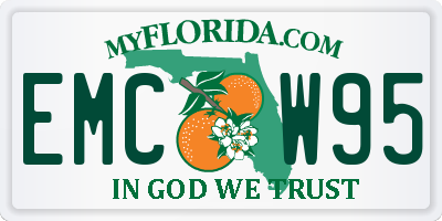 FL license plate EMCW95