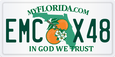 FL license plate EMCX48