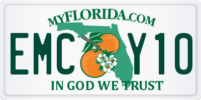 FL license plate EMCY10