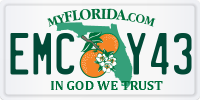 FL license plate EMCY43