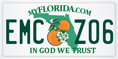 FL license plate EMCZ06