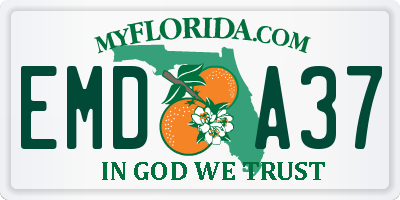 FL license plate EMDA37