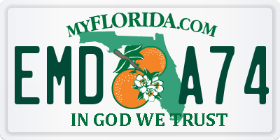 FL license plate EMDA74