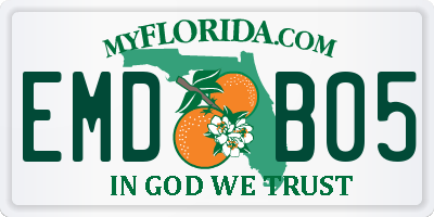 FL license plate EMDB05