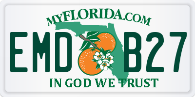 FL license plate EMDB27