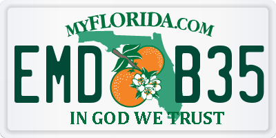 FL license plate EMDB35
