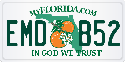 FL license plate EMDB52