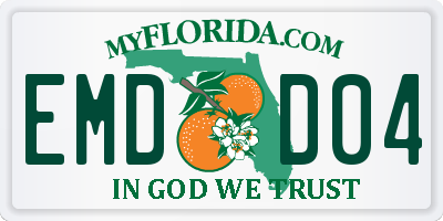 FL license plate EMDD04