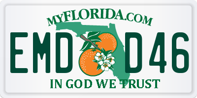 FL license plate EMDD46