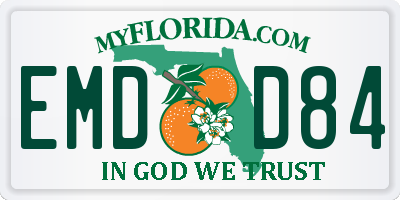 FL license plate EMDD84