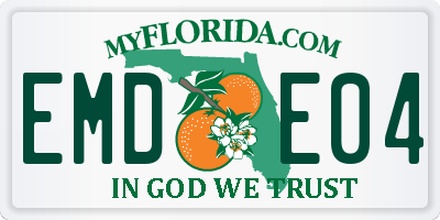 FL license plate EMDE04