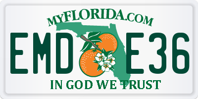 FL license plate EMDE36