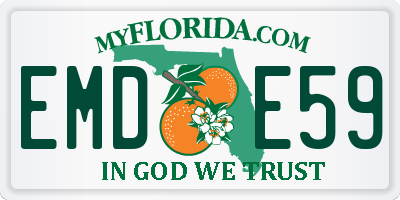 FL license plate EMDE59