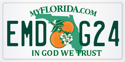 FL license plate EMDG24