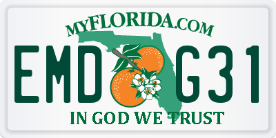 FL license plate EMDG31