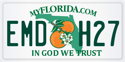 FL license plate EMDH27