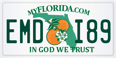 FL license plate EMDI89