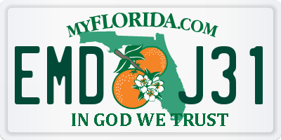 FL license plate EMDJ31