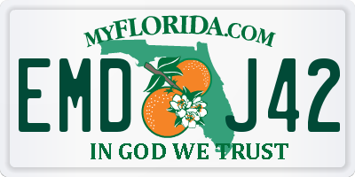 FL license plate EMDJ42