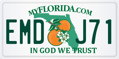 FL license plate EMDJ71