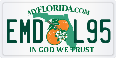 FL license plate EMDL95