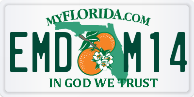 FL license plate EMDM14