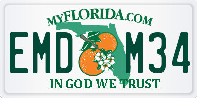 FL license plate EMDM34