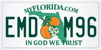 FL license plate EMDM96