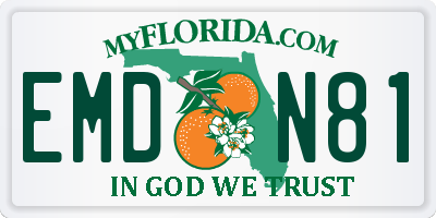FL license plate EMDN81