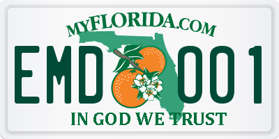 FL license plate EMDO01