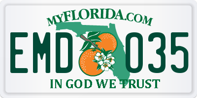 FL license plate EMDO35