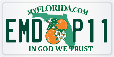 FL license plate EMDP11