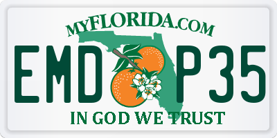 FL license plate EMDP35