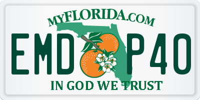FL license plate EMDP40