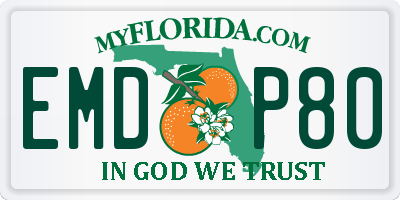 FL license plate EMDP80