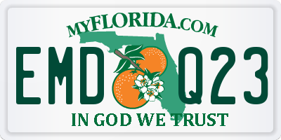 FL license plate EMDQ23
