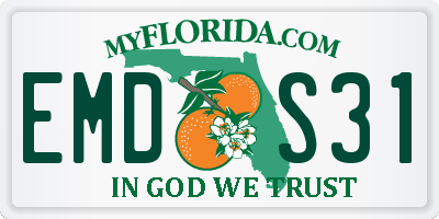 FL license plate EMDS31