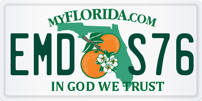 FL license plate EMDS76