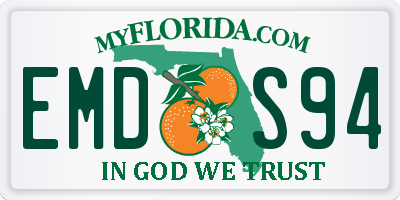 FL license plate EMDS94
